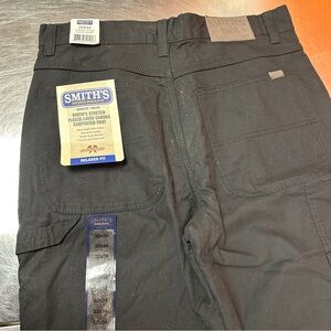 Black Smith's Workwear Men's Stretch Fleece Lined Canvas 5 Carpenter Pants 32x34